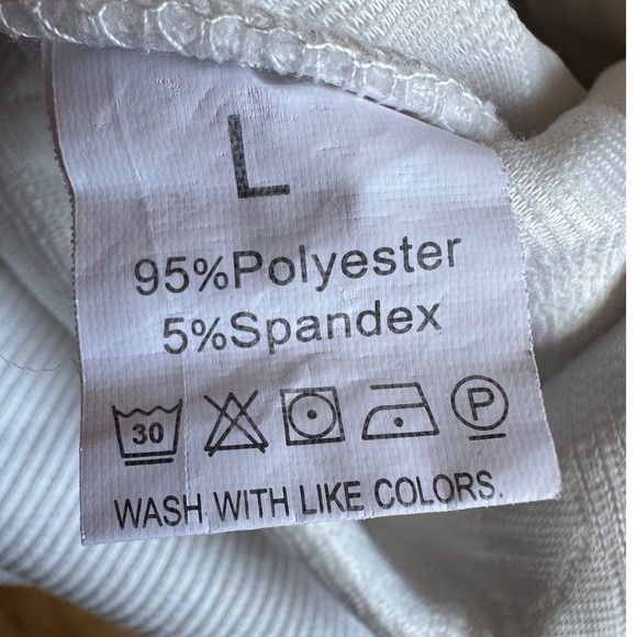 Womens White Cable Knit Hoodie Sweatshirt Textured Pullover Large L - Picture 3 of 4